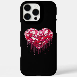 Funda iPhone 16 Pro Max Diseños de corazón del día de San Valentín Arte de