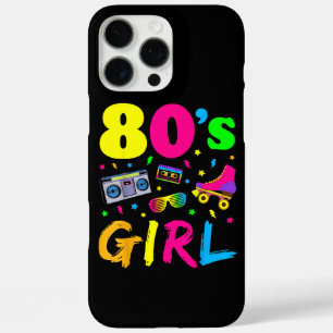 Funda iPhone 16 Pro Max Disfraz de fiesta de cumpleaños de chica de los 80