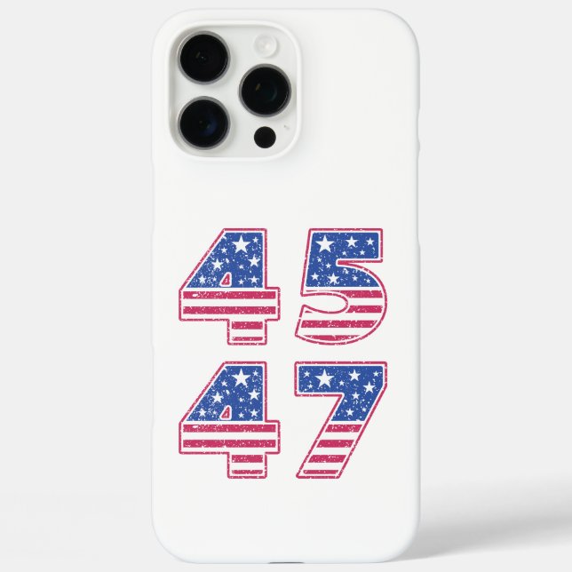 Funda iPhone 16 Pro Max Donald Trump 45-47 (Reverso )