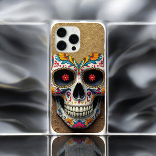 Funda iPhone 16 Pro Max dorado Sugar Skull