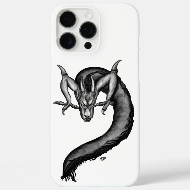 Funda iPhone 16 Pro Max Dragón al estilo del tatuaje (Reverso )