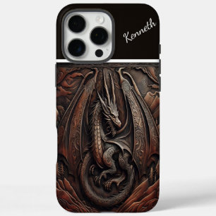 Funda iPhone 16 Pro Max Dragón de montaña esculpido