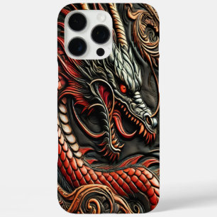 Funda iPhone 16 Pro Max Dragón Rojo Audaz Dramático