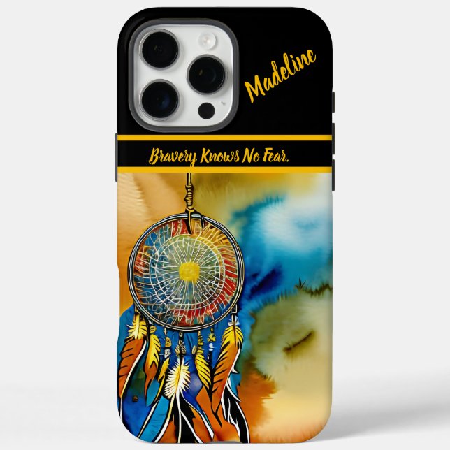 Funda iPhone 16 Pro Max Dreamcatcher indígena: Diseños de arte (Reverso)