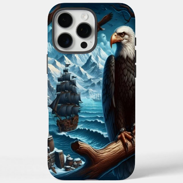Funda iPhone 16 Pro Max Eagle's Watch over Ship (Reverso)