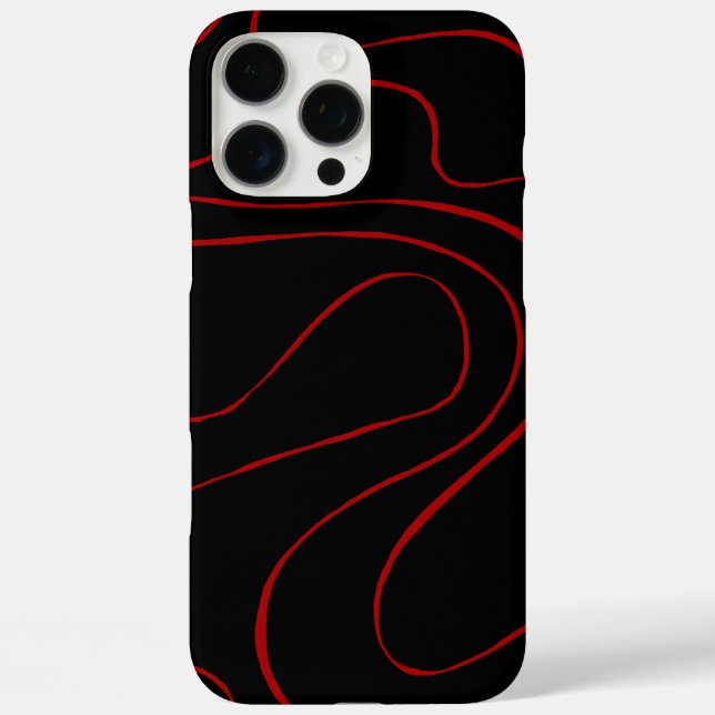 Funda iPhone 16 Pro Max Ebb y Flow 2 en rojo y negro (Reverso )