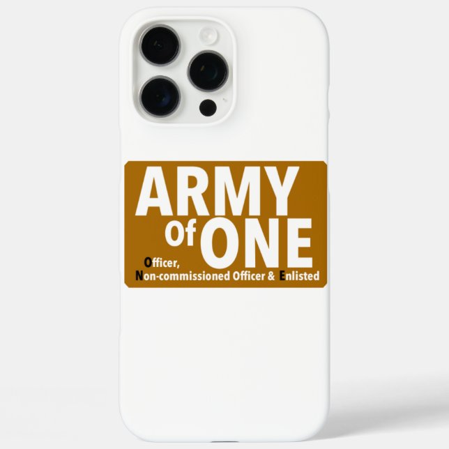 Funda iPhone 16 Pro Max Ejército De Una Novedad De Impresión (Reverso )