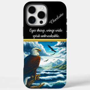 Funda iPhone 16 Pro Max El águila majestuosa contemplando las tranquilas a
