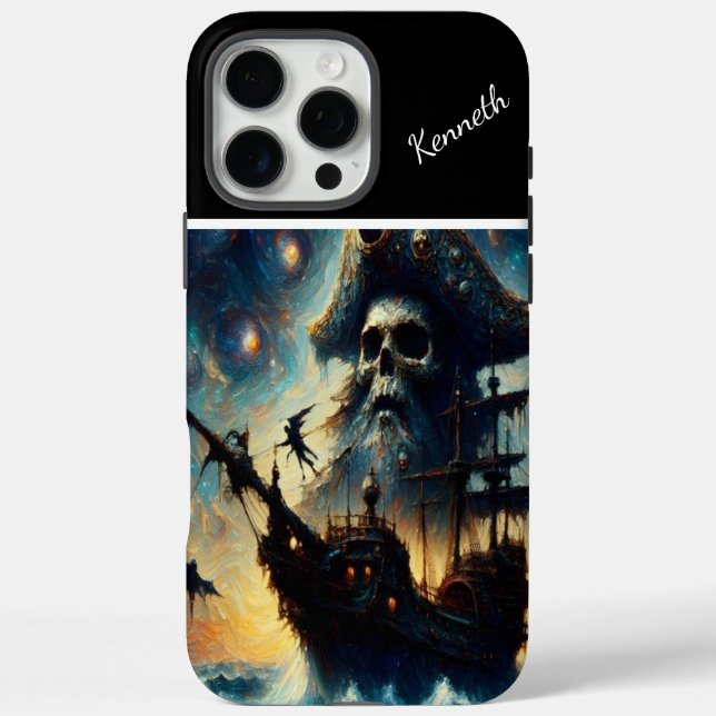 Funda iPhone 16 Pro Max El barco del capitán del cráneo (Reverso)
