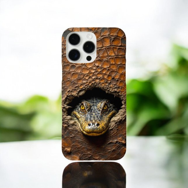Funda iPhone 16 Pro Max El cocodrilo perfora su piel (Subido por el creador)