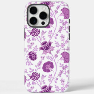 Funda iPhone 16 Pro Max El gran patrón floral jacobino se pudre en blanco