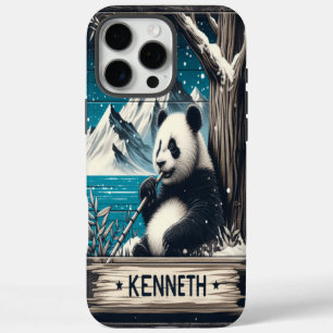Funda iPhone 16 Pro Max El lugar tranquilo de Panda: El deplante de bambú