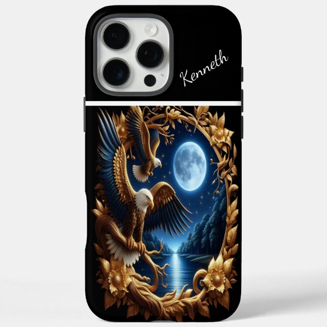Funda iPhone 16 Pro Max El océano luna de Águila (Reverso)