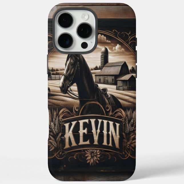 Funda iPhone 16 Pro Max El Rótulo rústico de Kevin (Reverso)