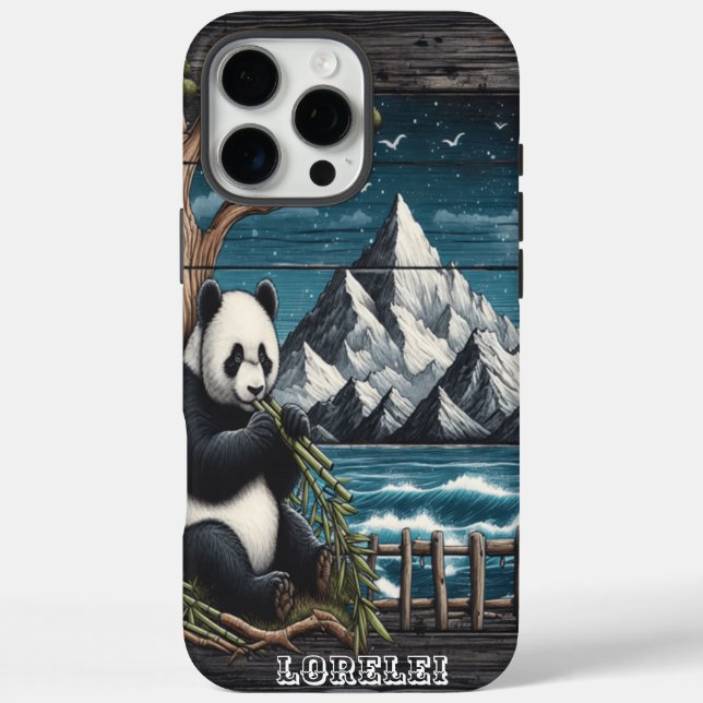 Funda iPhone 16 Pro Max El truco de Panda: Indulgencia de Bambú (Reverso)