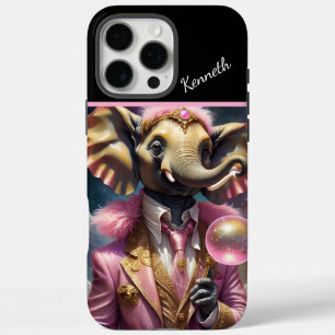 Funda iPhone 16 Pro Max Elefante Cósmico En Rosa