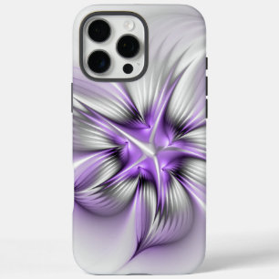 Funda iPhone 16 Pro Max Elegancia floral arte contemporáneo abstracto viol