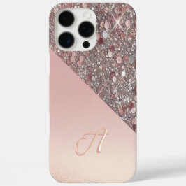 Funda iPhone 16 Pro Max Elegant Rose Gold Monogram