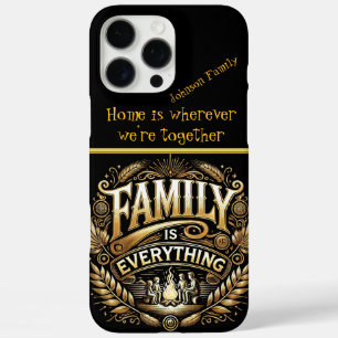 Funda iPhone 16 Pro Max Elegante Family Beach Campfire Gold Scene AI Art