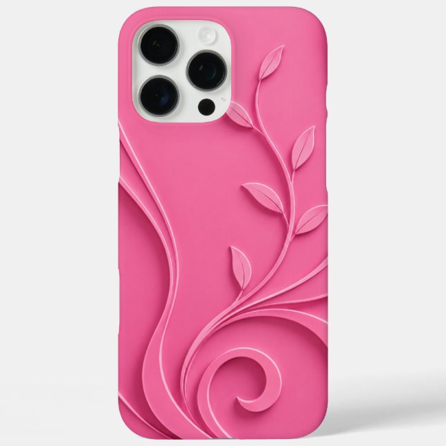 Funda iPhone 16 Pro Max Elegante Floral Abstracto Premium Moderno (Reverso )