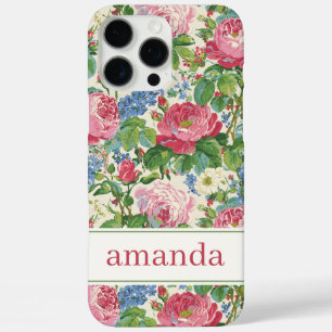 Funda iPhone 16 Pro Max Elegante Floral Rosa Acuarela Personalizada