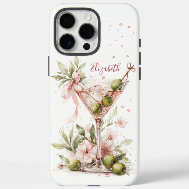 Funda iPhone 16 Pro Max Elegante Monograma de Martini (Reverso)