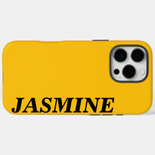 FUNDA iPhone 16 PRO MAX ELEGANTE NOMBRE PERSONALIZADO MODERNO COLOR AMARIL