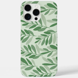 Funda iPhone 16 Pro Max Elegante patrón de salvia y hoja de olivo