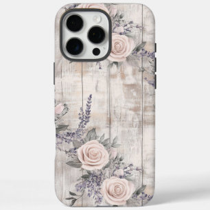 Funda iPhone 16 Pro Max Elegante rosa Roses y estuche Lavender para iPhone
