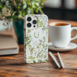 Funda iPhone 16 Pro Max Elegante vegetación Botánica | Monograma inicial<br><div class="desc">Añada un toque de sofisticación a su iPhone 16 Pro Max con este exquisito funda botánico de vegetación. Este funda, que presenta un bonito diseño de hoja de acuarela en tonos suaves y verdes, aporta la elegancia de la naturaleza a sus productos de primera necesidad. El monograma inicial del personalizable...</div>