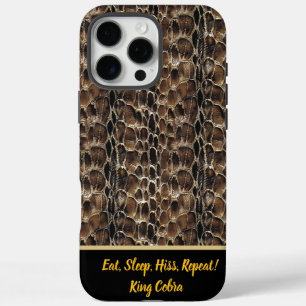 Funda iPhone 16 Pro Max Elegantes patrones de pieles de serpiente en exhib