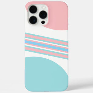 Funda iPhone 16 Pro Max Elegantes rayas geométricas abstractas rosadas y a