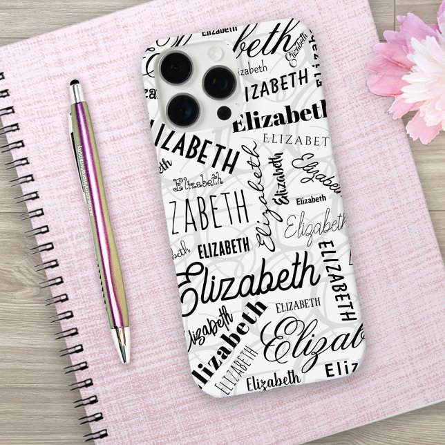 Funda iPhone 16 Pro Max Elizabeth Black White (Subido por el creador)