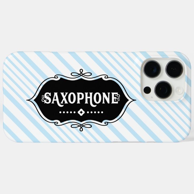 Funda iPhone 16 Pro Max Emblema saxofón (Reverso  (Horizontal) )