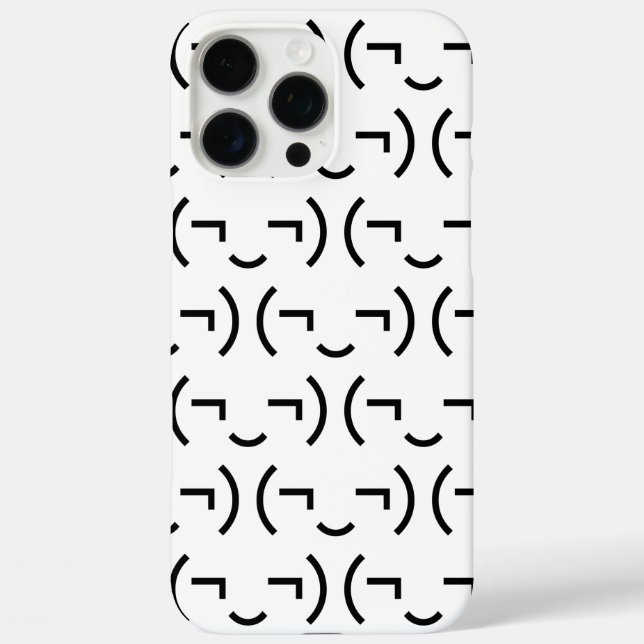 Funda iPhone 16 Pro Max Emoticon smug (‿) Kaomoji japonés (Reverso )