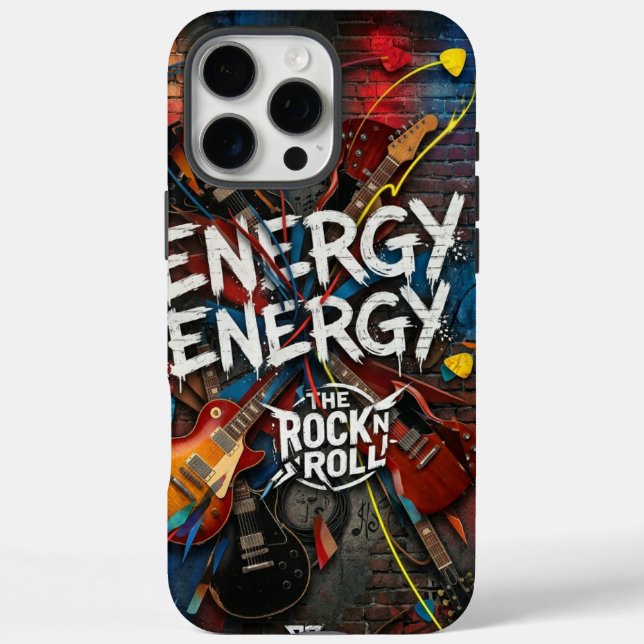 Funda iPhone 16 Pro Max Energía Desatada: Grafitis de Rock ‘n’ Roll (Reverso)