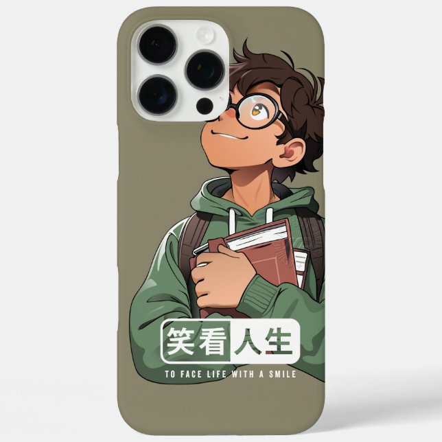 Funda iPhone 16 Pro Max Enfrenta la vida con una sonrisa (Reverso )