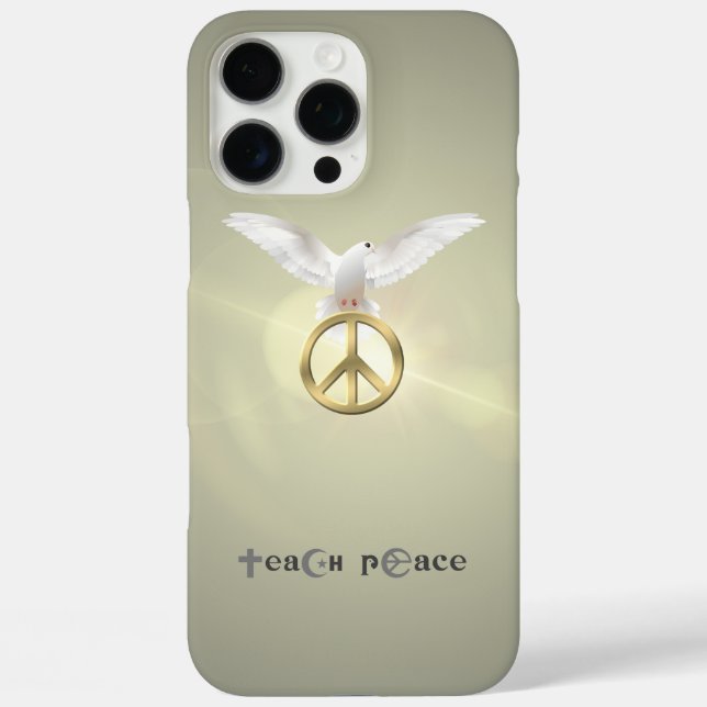 Funda iPhone 16 Pro Max Enseña Paz | (Reverso )