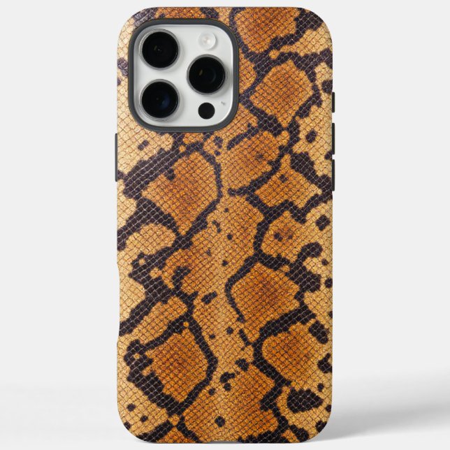 Funda iPhone 16 Pro Max Escala Citra: Piel de serpiente premium (Reverso)