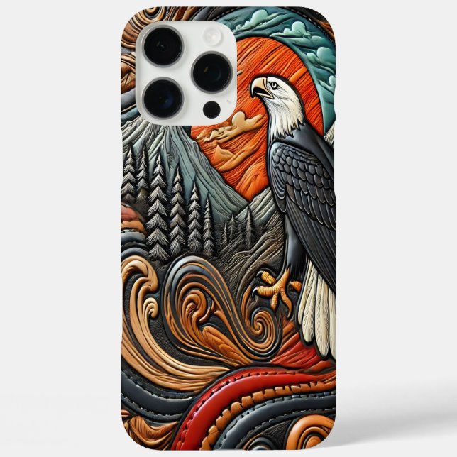Funda iPhone 16 Pro Max Escena natural del Águila Audaz (Reverso )