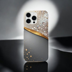 Funda iPhone 16 Pro Max Escudo de destello negro y dorado
