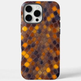 Funda iPhone 16 Pro Max Escudo de serpientes: edición marrón y dorada