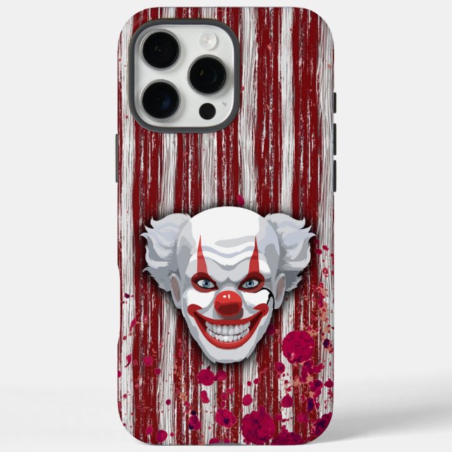Funda iPhone 16 Pro Max Espeluznante Halloween del Carnaval de Payaso (Reverso)