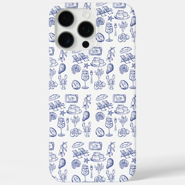 Funda iPhone 16 Pro Max Esquema de vida mediterráneo (Reverso )