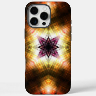 Funda iPhone 16 Pro Max Estallido geométrico radiante con luz abstracta