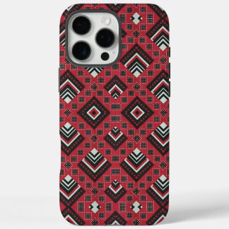 Funda iPhone 16 Pro Max Estampado Retro de Mudcloth Africano de Retso Zimb