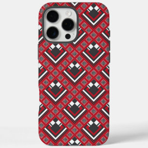 Funda iPhone 16 Pro Max Estampado Retro de Mudcloth Africano Retso Zimbabu
