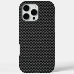 Funda iPhone 16 Pro Max Estilo elegante de fondo de fibra de carbono