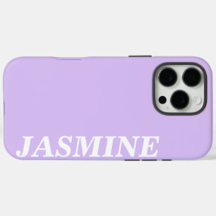 FUNDA iPhone 16 PRO MAX ESTILO MODERNO NOMBRE PERSONALIZADO COLOR DE LAVAN