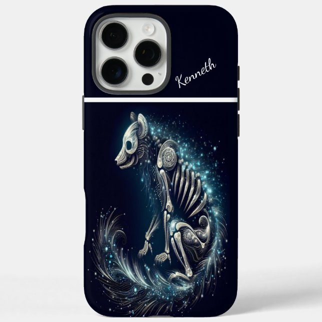 Funda iPhone 16 Pro Max Estrella Canina Skeleton (Reverso)